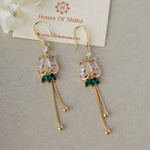 Green Lotus Diamond Earrings